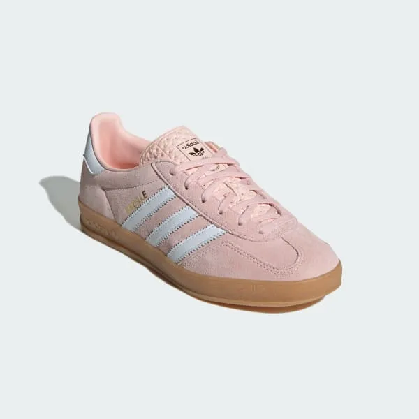Adidas Women's Gazelle Indoor Shoes - Sandy Pink / White / Gum
