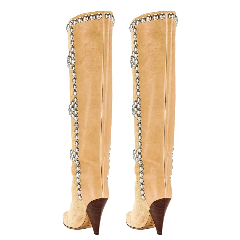 Chic Cowhide Suede Boots