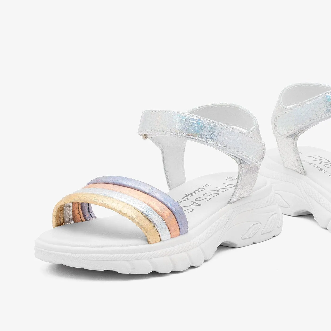Girl's Iridescent Sports Sandals