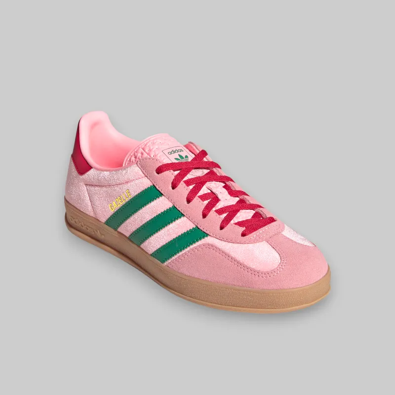 Women's Gazelle Indoor Velvet 'Glow Pink/Court Green'